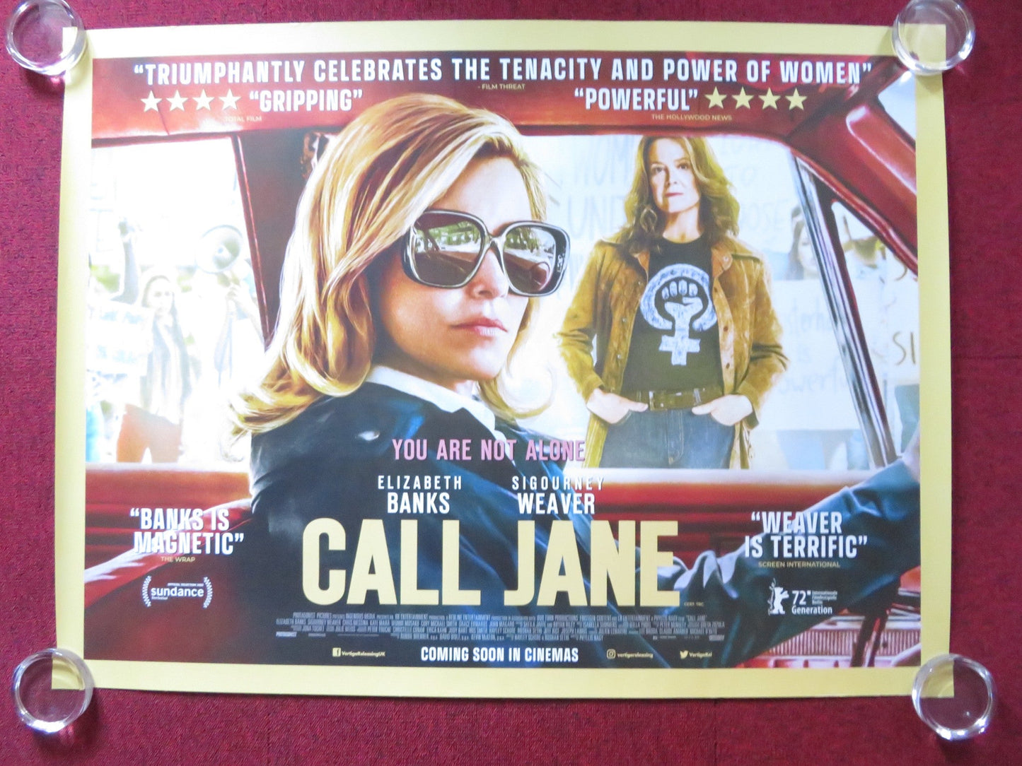 CALL JANE UK QUAD ROLLED POSTER ELIZABETH BANKS SIGOURNEY WEAVER 2022 Rendezvous Cinema Movie posters