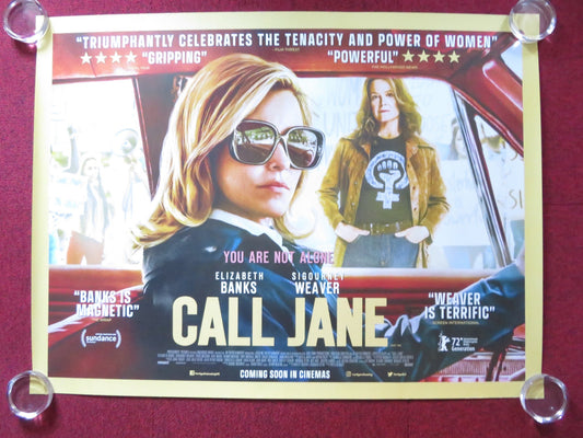 CALL JANE UK QUAD ROLLED POSTER ELIZABETH BANKS SIGOURNEY WEAVER 2022 Rendezvous Cinema Movie posters