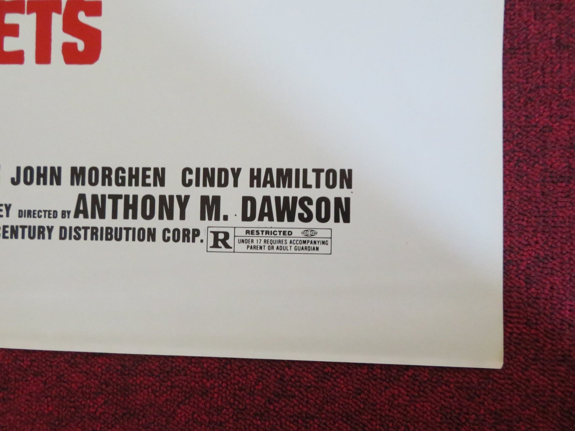 CANNIBAL APOCALYPSE US TRI FOLDED ONE SHEET ROLLED POSTER J. SAXON 1982 Rendezvous Cinema Movie posters