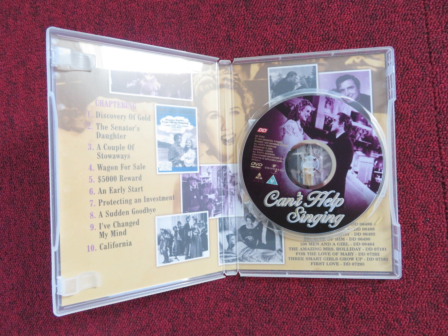 CAN'T HELP SINGING (DVD) DEANNA DURBIN ROBERT PAIGE 1944 REGION 2 Rendezvous Cinema Movie posters