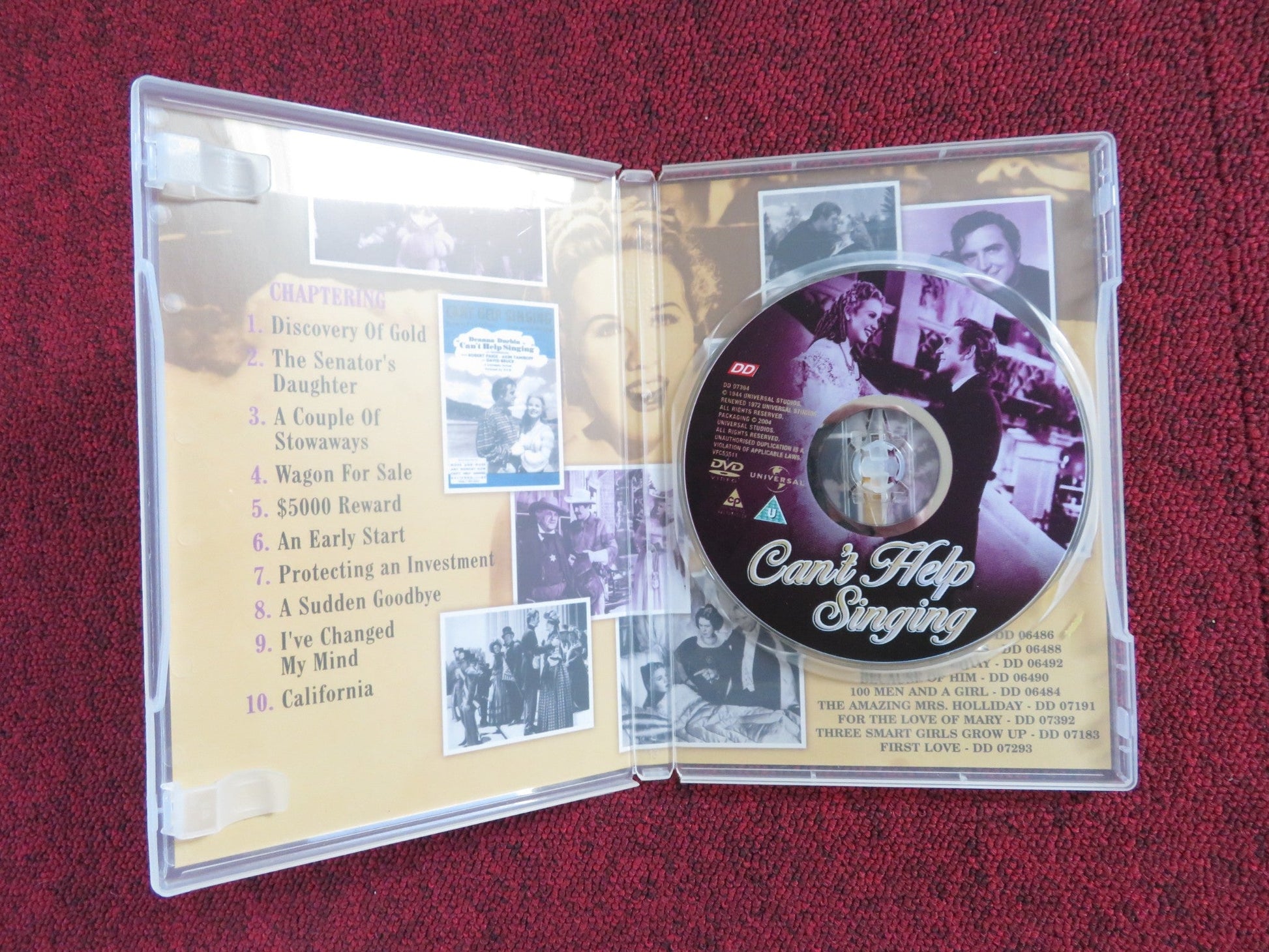 CAN'T HELP SINGING (DVD) DEANNA DURBIN ROBERT PAIGE 1944 REGION 2 Rendezvous Cinema Movie posters