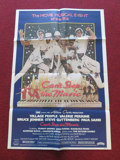 CAN'T STOP THE MUSIC FOLDED US ONE SHEET POSTER BRUCE JENNER S. GUTTENBERG 1980 Movie posters
