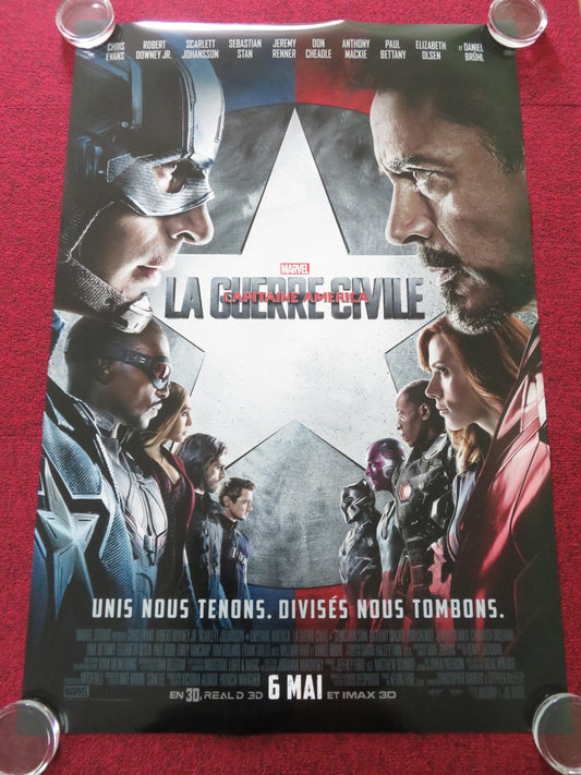 CAPTAIN AMERICA: CIVIL WAR FRENCH ONE SHEET ROLLED POSTER MARVEL C. EVANS 2016 Rendezvous Cinema Movie posters