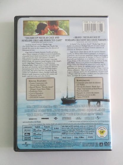 Captain Corelli's Mandolin (DVD) Nicolas Cage Penelope Cruz 2001 Region 1 Movie posters