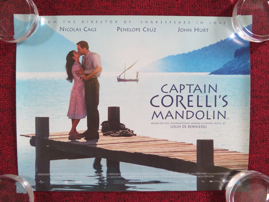 CAPTAIN CORELLI'S MANDOLIN UK MINI QUAD POSTER NICOLAS CAGE PENELOPE CRUZ 2001 Rendezvous Cinema Movie posters