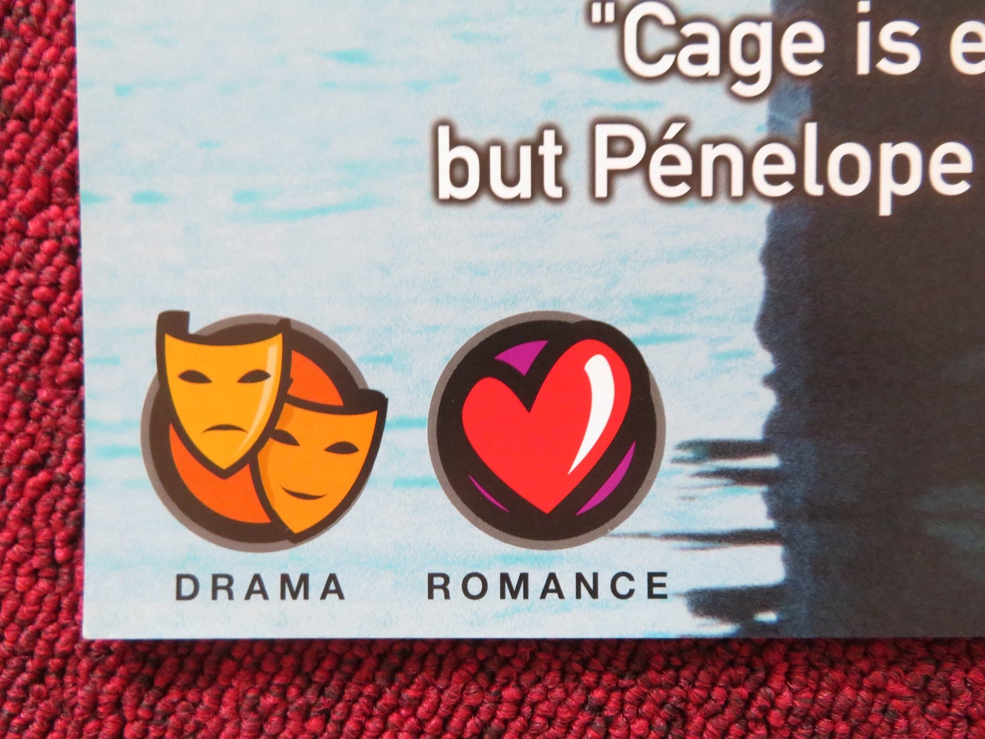 CAPTAIN CORELLI'S MANDOLIN VHS VIDEO POSTER NICOLAS CAGE PENELOPE CRUZ 2001 Rendezvous Cinema Movie posters