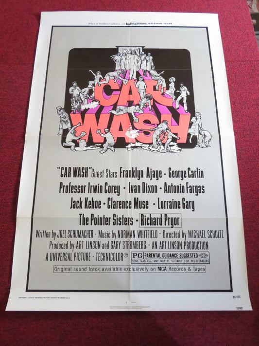 CAR WASH US ONE SHEET ROLLED POSTER FRANKLYN AJAYE SULLY BOYAR 1976 Rendezvous Cinema Movie posters
