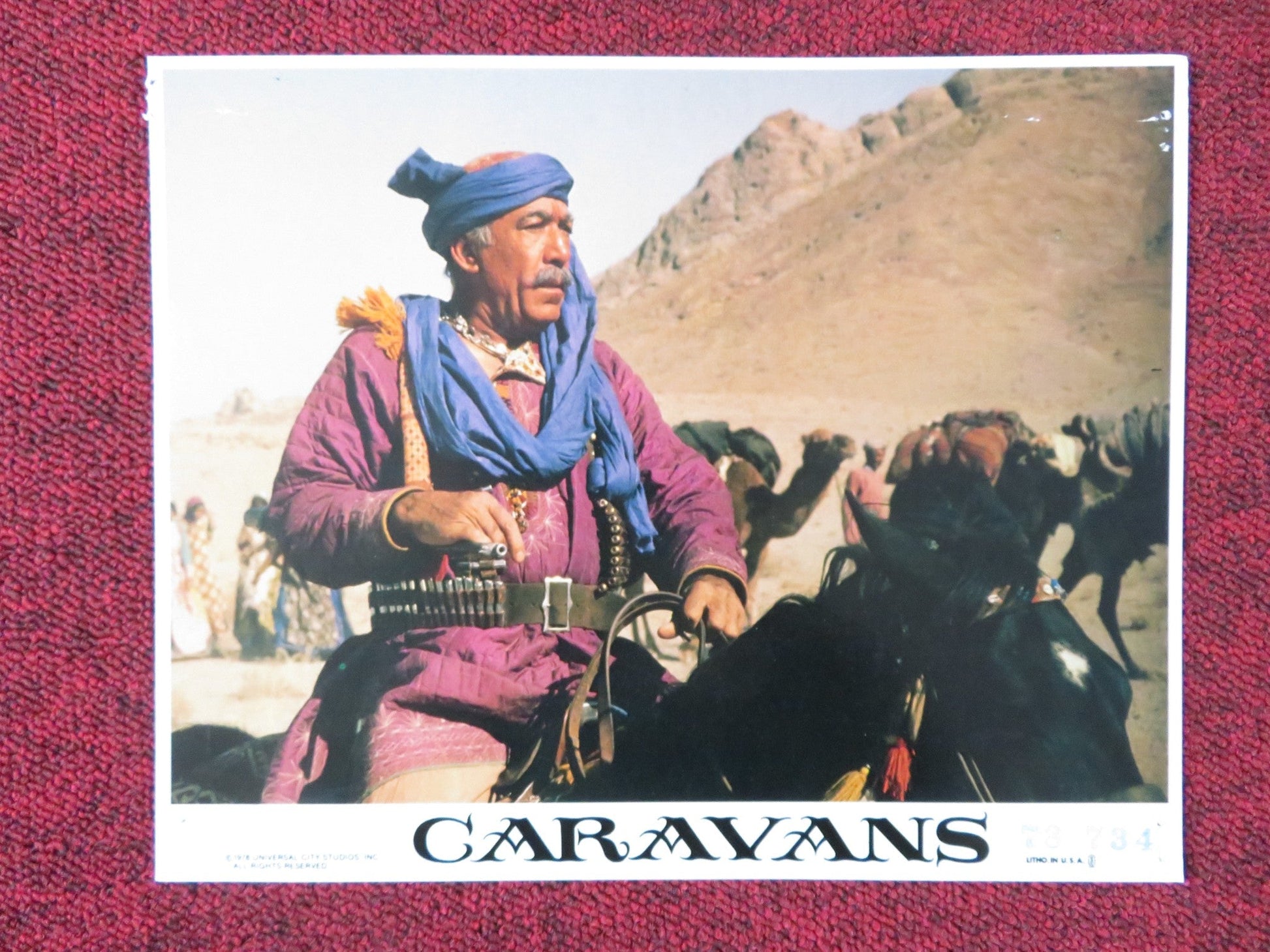 CARAVANS - B LOBBY CARD ANTHONY QUINN MICHAEL SARRAZIN 1978 Rendezvous Cinema Movie posters