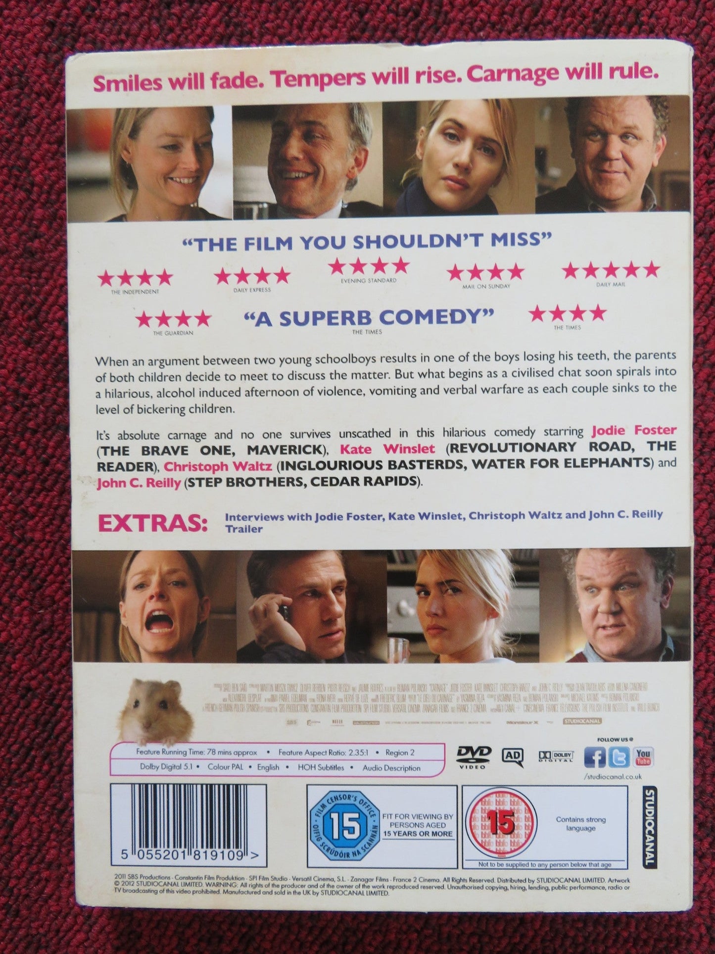 CARNAGE (DVD) JODIE FOSTER KATE WINSLET 2011 REGION 2 Rendezvous Cinema Movie posters