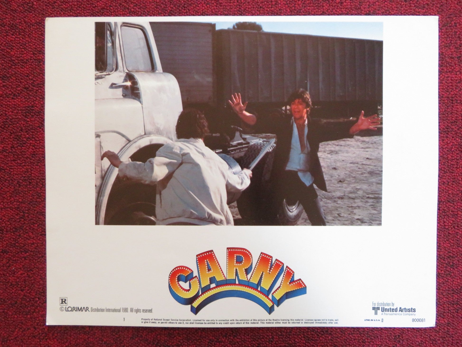 CARNY US LOBBY CARD FULL SET GARY BUSEY JODIE FOSTER 1980 Rendezvous Cinema Movie posters