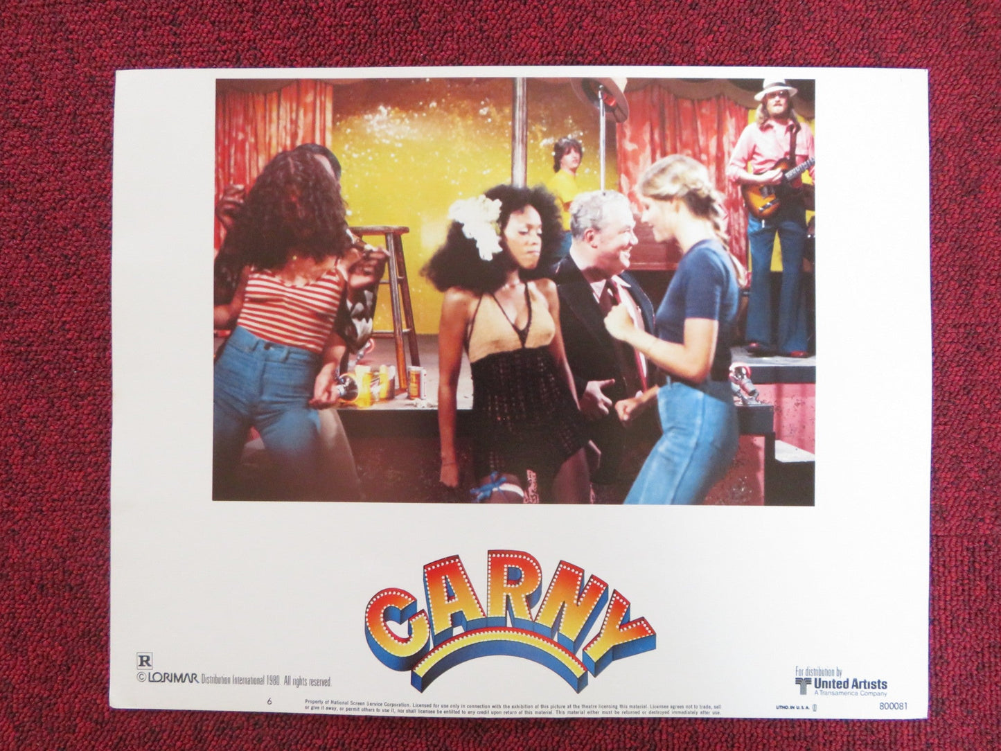 CARNY US LOBBY CARD FULL SET GARY BUSEY JODIE FOSTER 1980 Rendezvous Cinema Movie posters