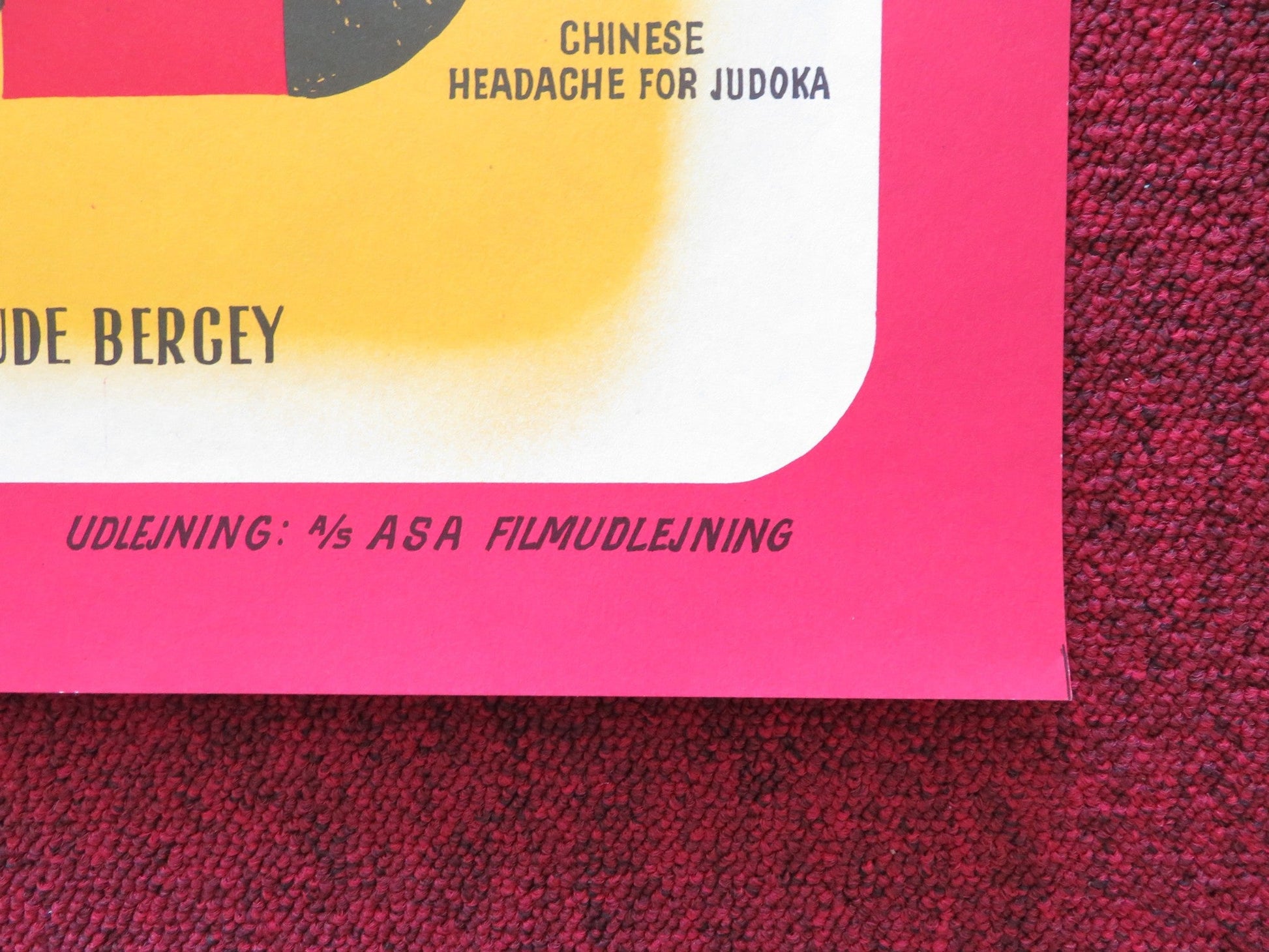 CASSE - TÊTE CHINOIS POUR LE JUDOKA DANISH POSTER ROLLED MARC BRIAND M. TOLO 1968 Rendezvous Cinema Movie posters