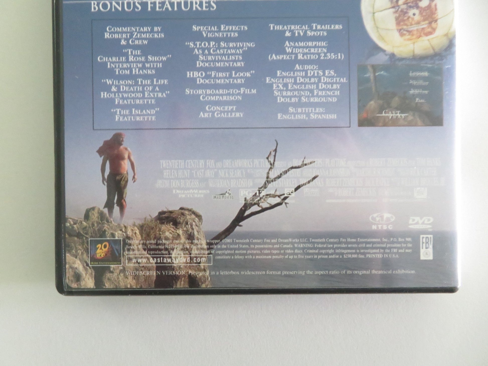 Cast Away - Special edition 2 disc set (DVD) Tom Hanks Helen Hunt 2000 Region 1 Movie posters