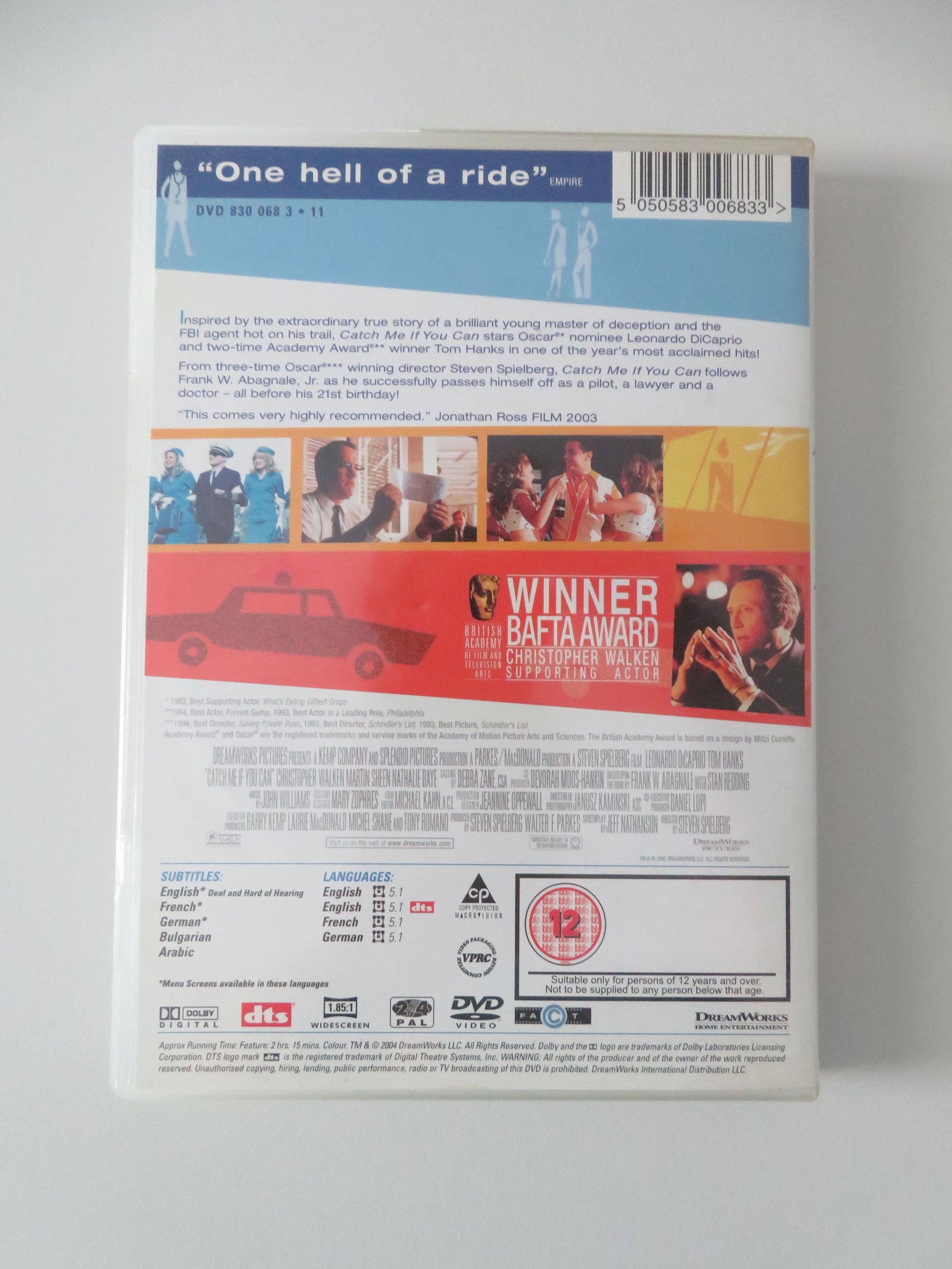 Catch Me If You Can - B (DVD) Leonardo DiCaprio Tom Hanks 2002 Region 2, 4 Movie posters