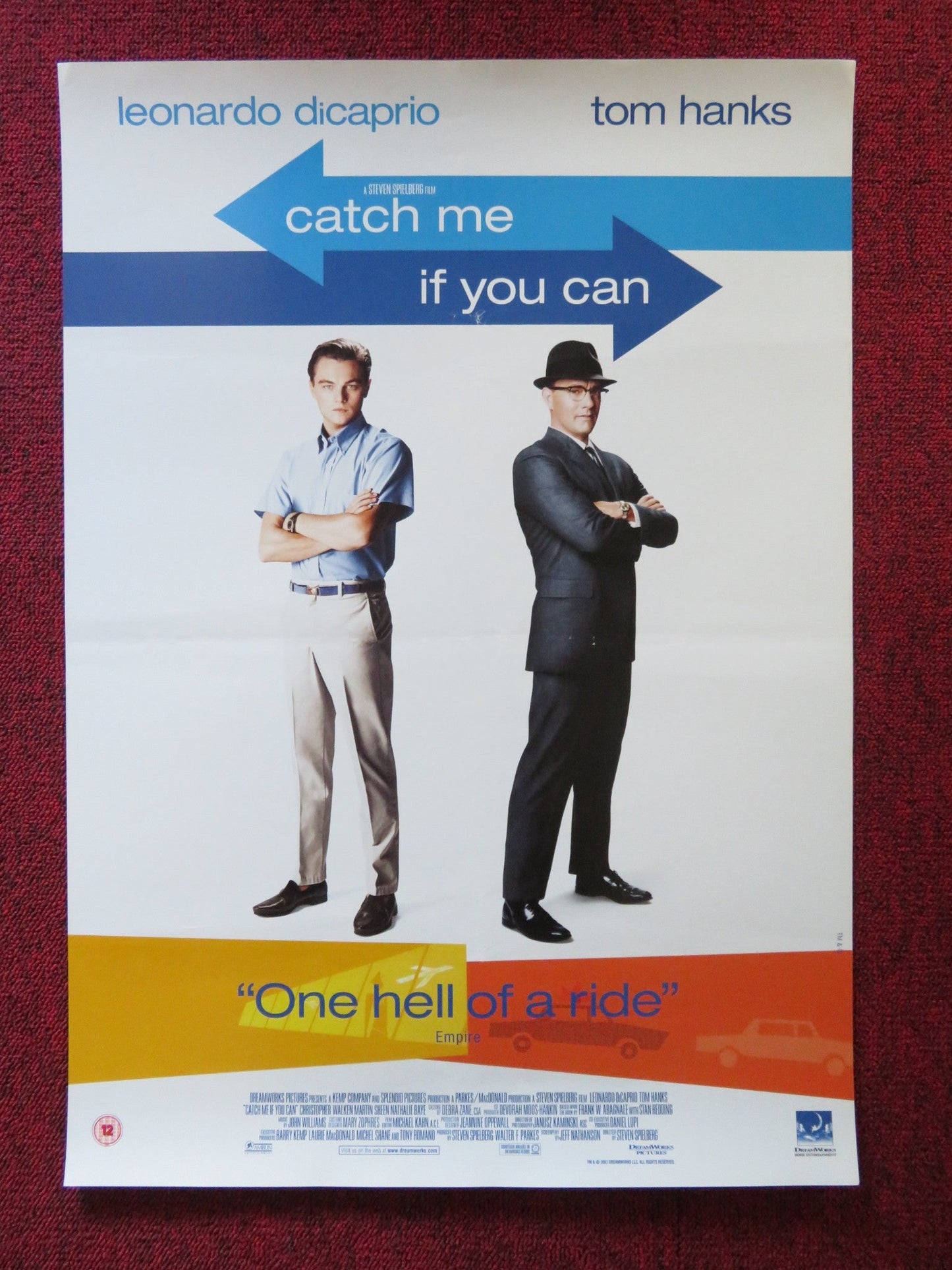 CATCH ME IF YOU CAN VHS VIDEO POSTER LEONARDO DICAPRIO TOM HANKS 2002 Rendezvous Cinema Movie posters