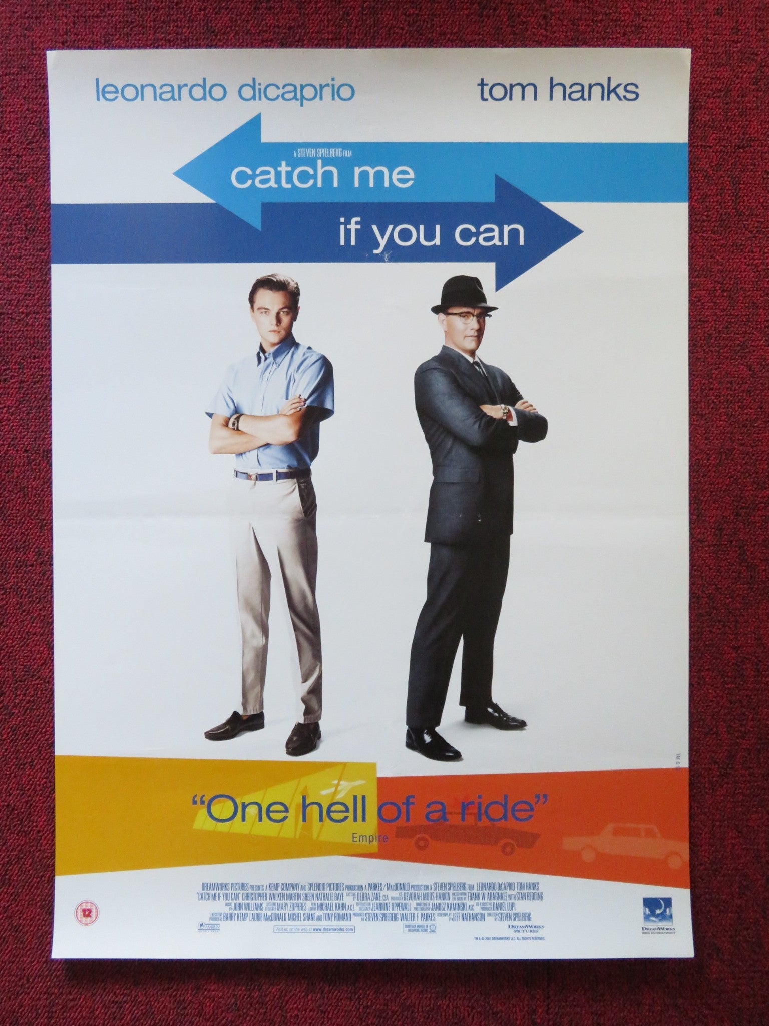 CATCH ME IF YOU CAN VHS VIDEO POSTER LEONARDO DICAPRIO TOM HANKS 2002 Rendezvous Cinema Movie posters