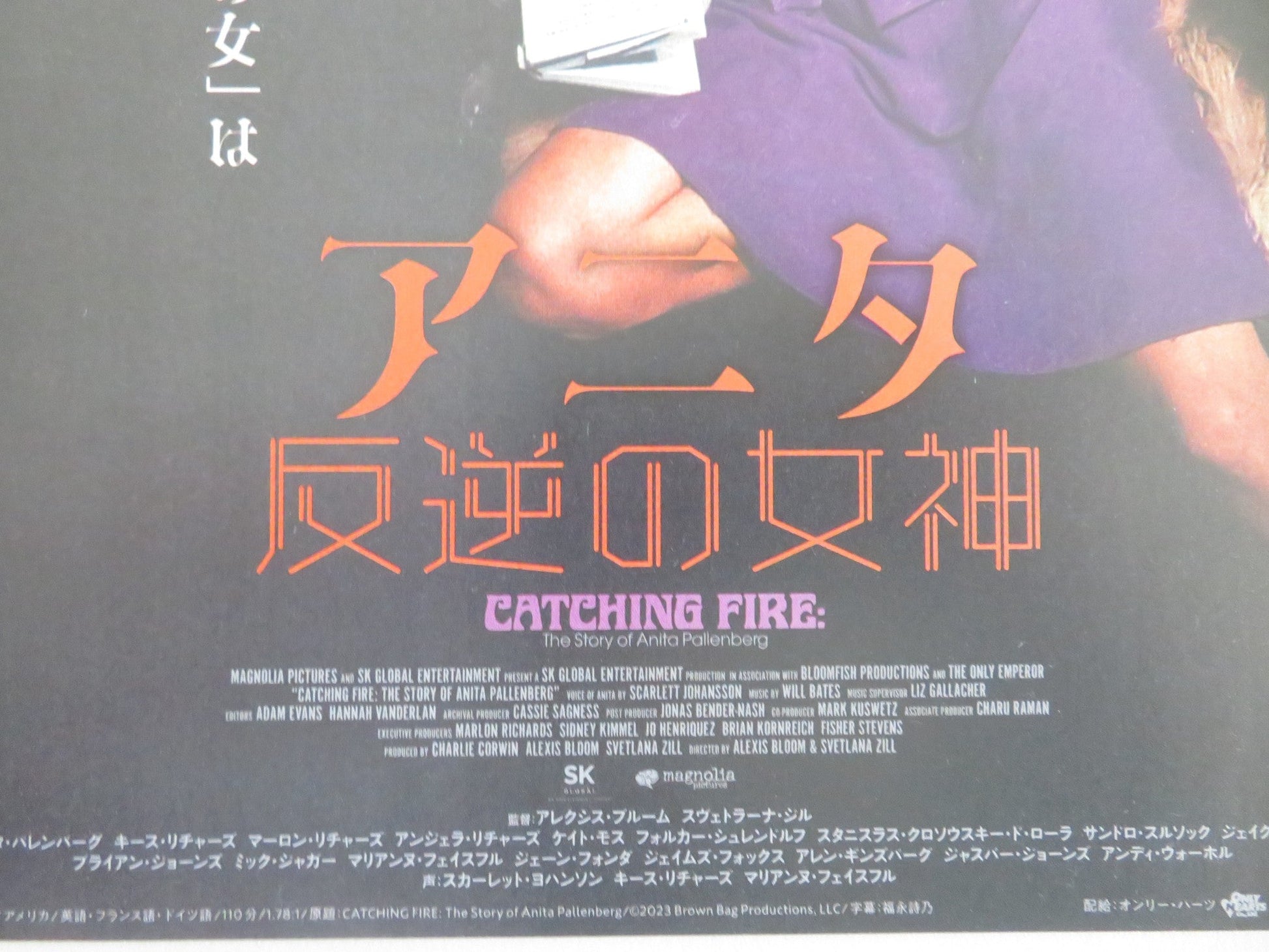 CATCHING FIRE: THE STORY OF ANITA PALLENBERG JAPANESE CHIRASHI (B5) POSTER 2023 Movie posters