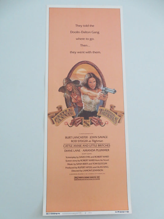 CATTLE ANNIE AND LITTLE BRITCHES US INSERT POSTER BURT LANCASTER J. SAVAGE 1981 Movie posters