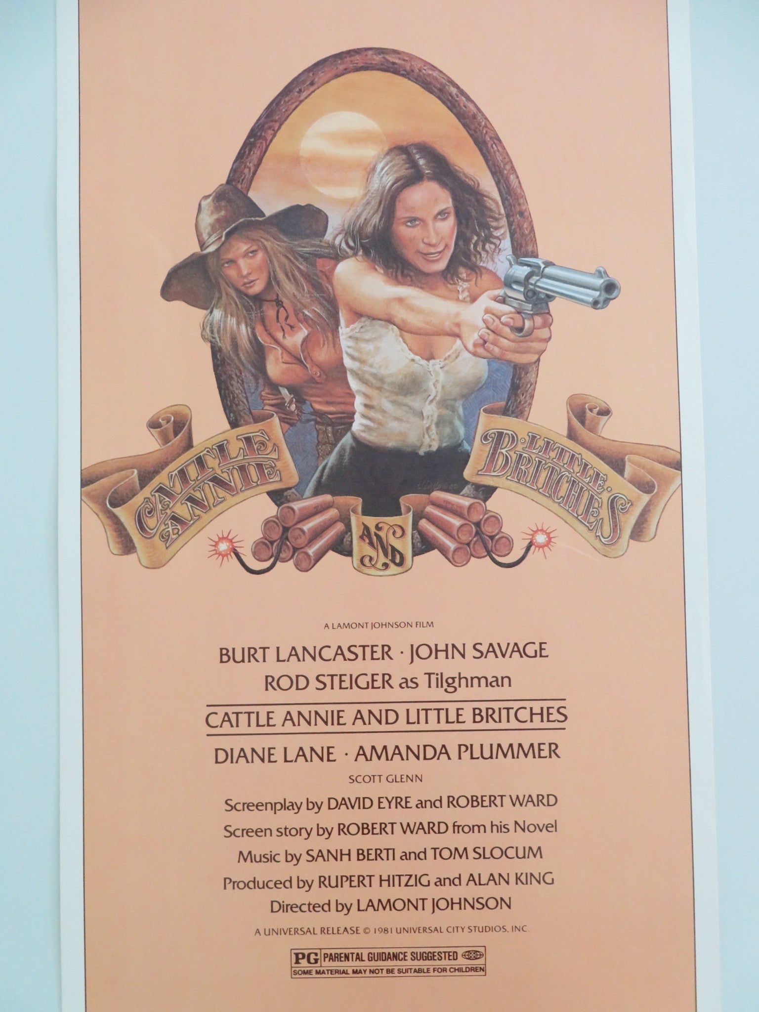 CATTLE ANNIE AND LITTLE BRITCHES US INSERT POSTER BURT LANCASTER J. SAVAGE 1981 Movie posters