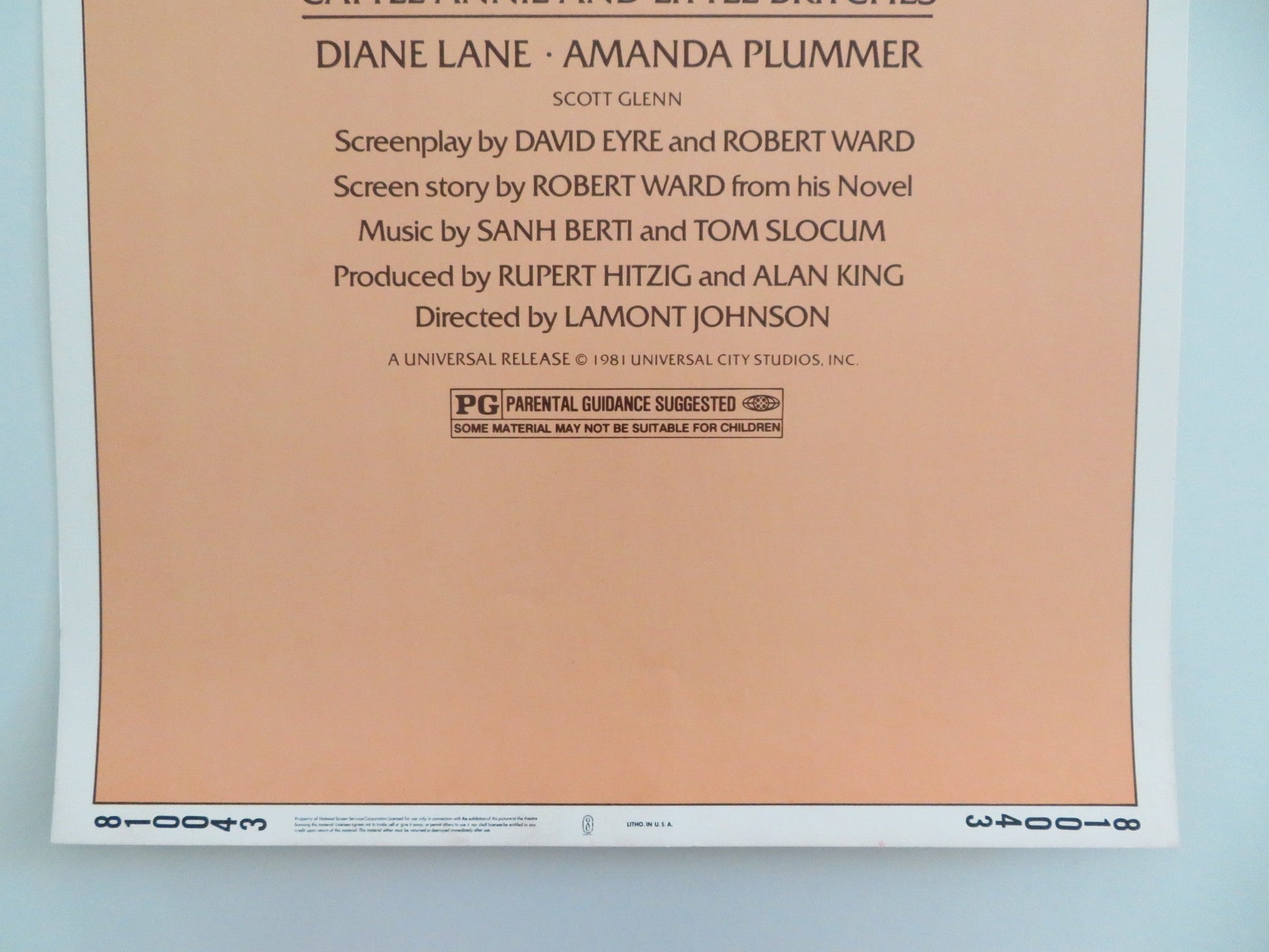 CATTLE ANNIE AND LITTLE BRITCHES US INSERT POSTER BURT LANCASTER J. SAVAGE 1981 Movie posters