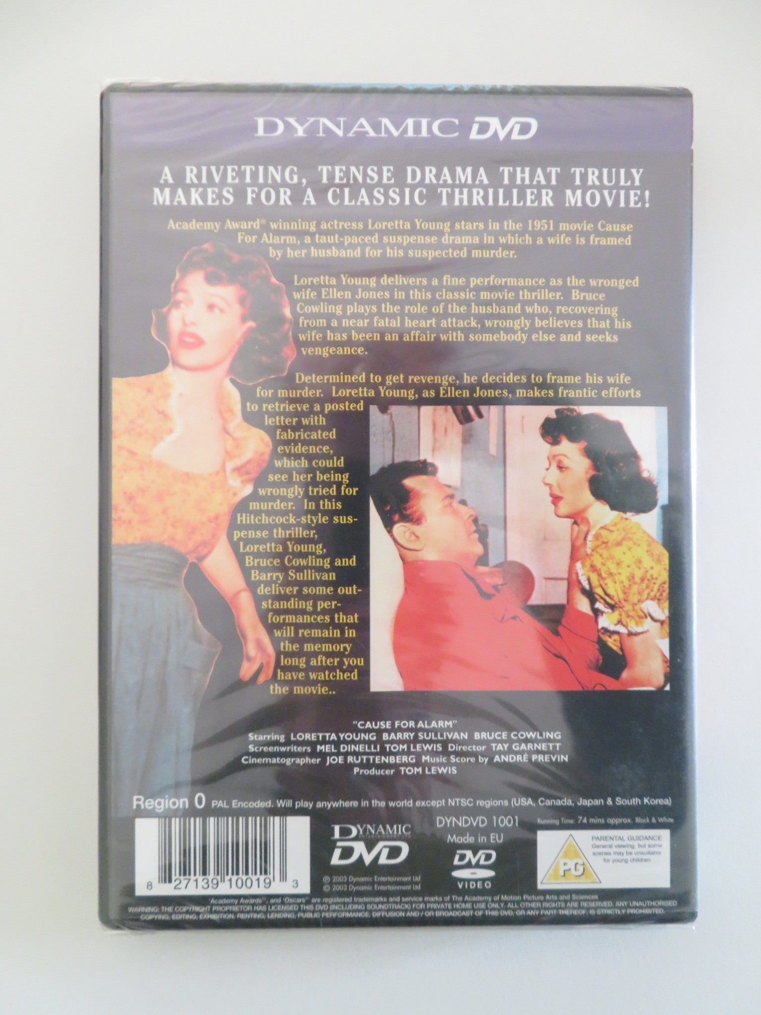 CAUSE FOR ALARM! (DVD) LORETTA YOUNG BARRY SULLIVAN 1951 REGION 0 - Rendezvous Cinema
