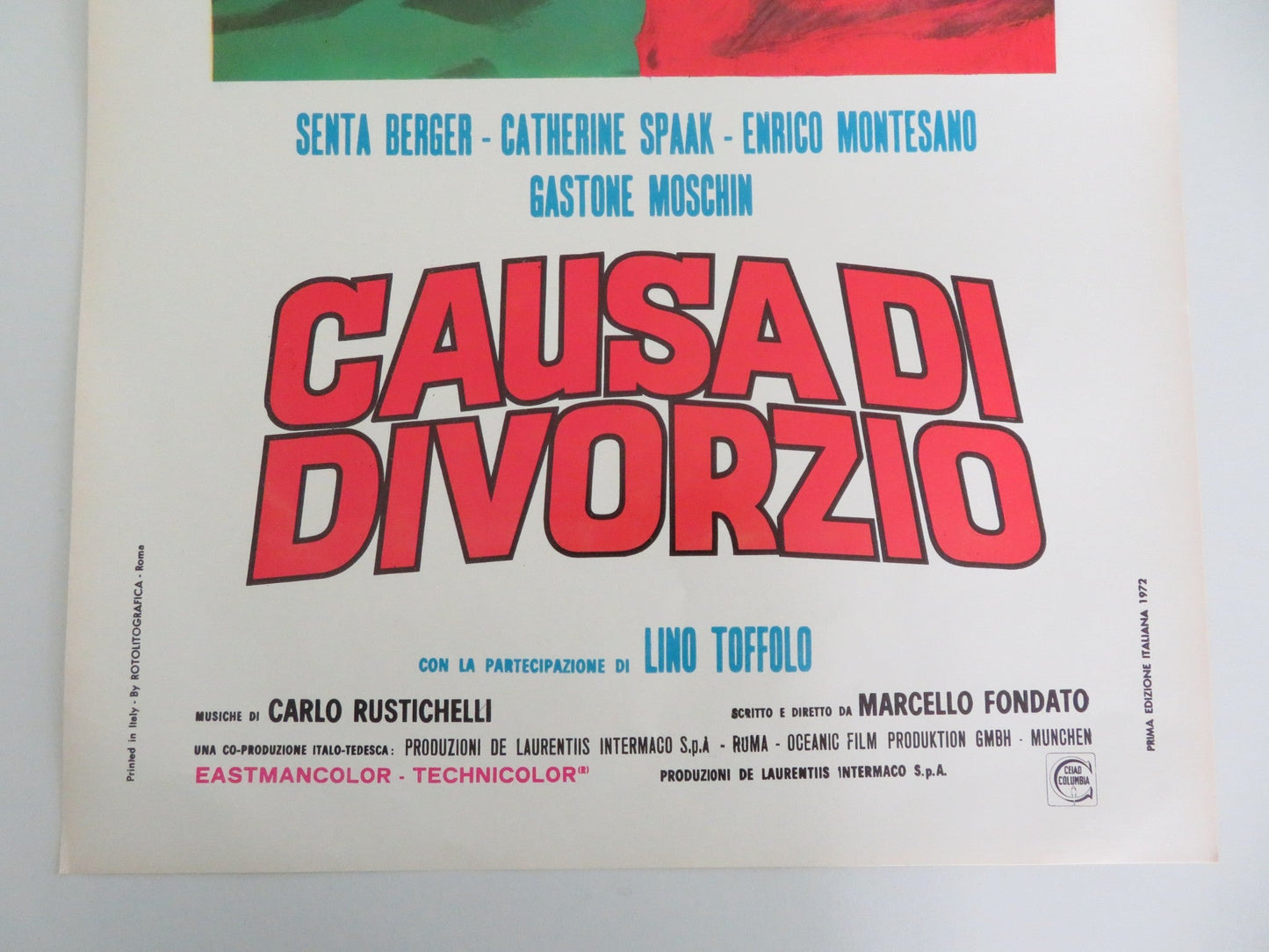Cause of Divorce Italian Locandina Poster Enrico Montesano Senta Berger 1972 Movie posters