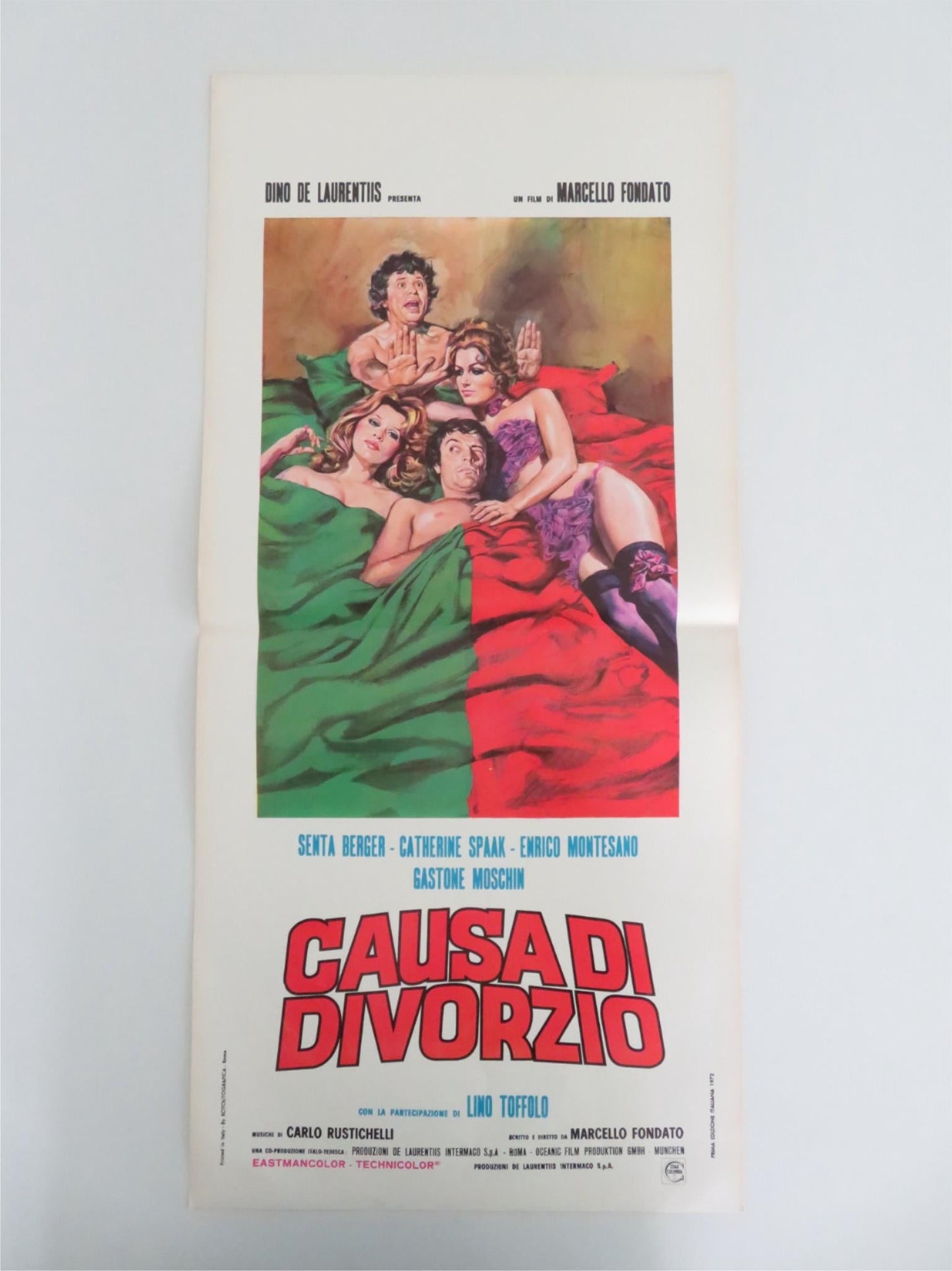 Cause of Divorce Italian Locandina Poster Enrico Montesano Senta Berger 1972 Movie posters