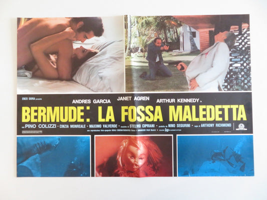 CAVE OF THE SHARKS - A ITALIAN FOTOBUSTA POSTER ANDRES GARCIA JANET AGREN 1978 Rendezvous Cinema Movie posters