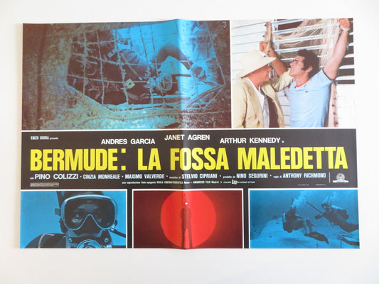CAVE OF THE SHARKS - D ITALIAN FOTOBUSTA POSTER ANDRES GARCIA JANET AGREN 1978 Rendezvous Cinema Movie posters