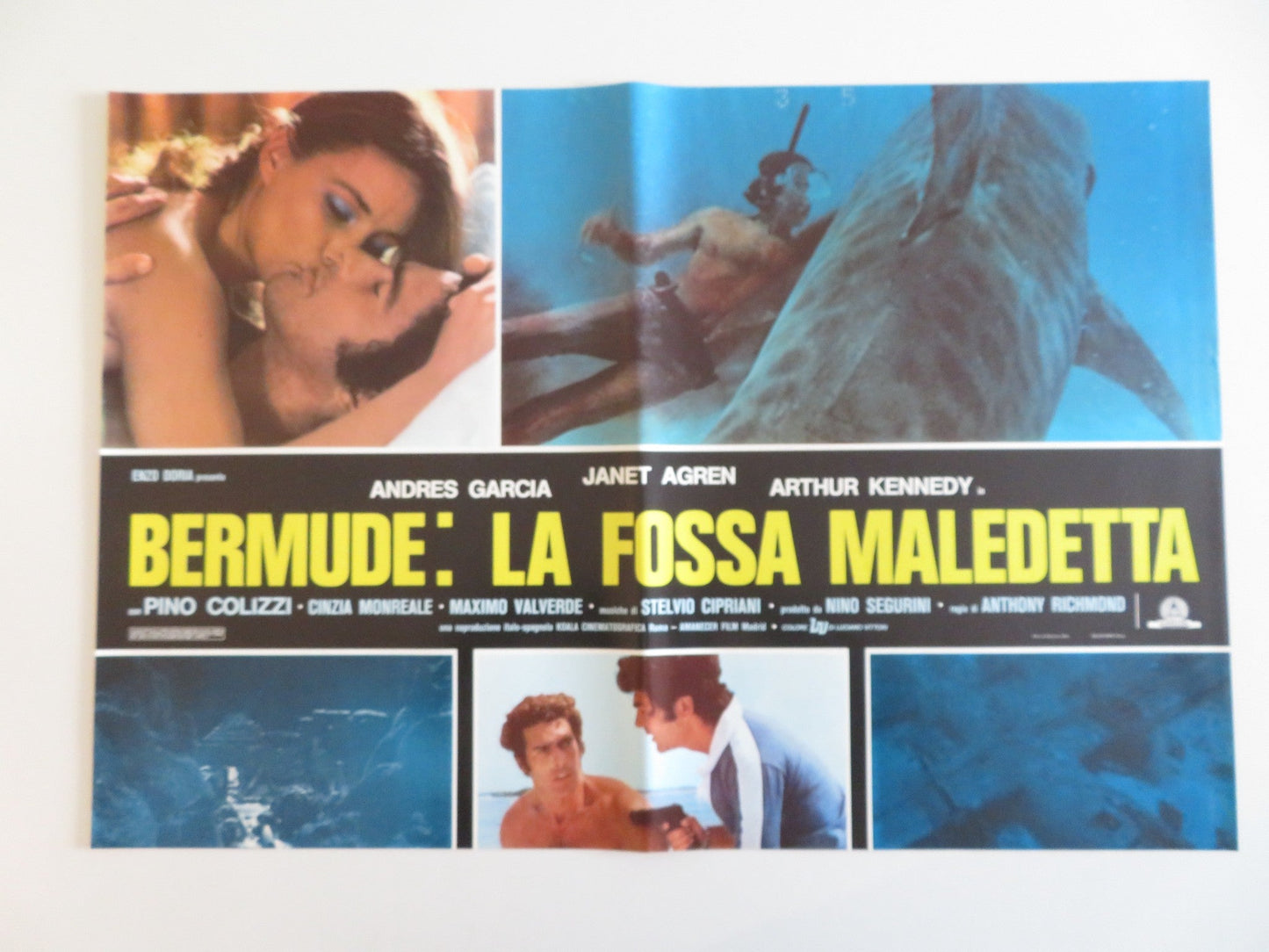 CAVE OF THE SHARKS - F ITALIAN FOTOBUSTA POSTER ANDRES GARCIA JANET AGREN 1978 Rendezvous Cinema Movie posters