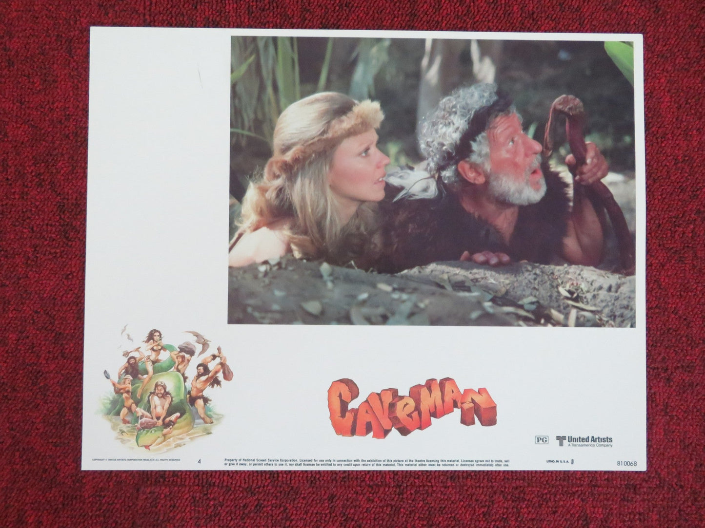 CAVEMAN US LOBBY CARD FULL SET RINGO STARR DENNIS QUAID 1981 Movie posters
