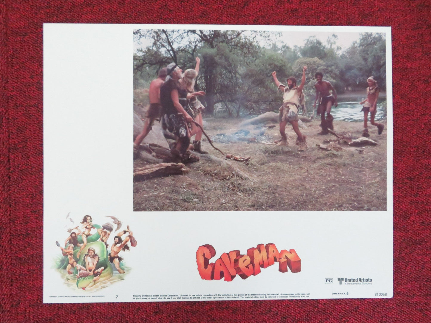 CAVEMAN US LOBBY CARD FULL SET RINGO STARR DENNIS QUAID 1981 Movie posters