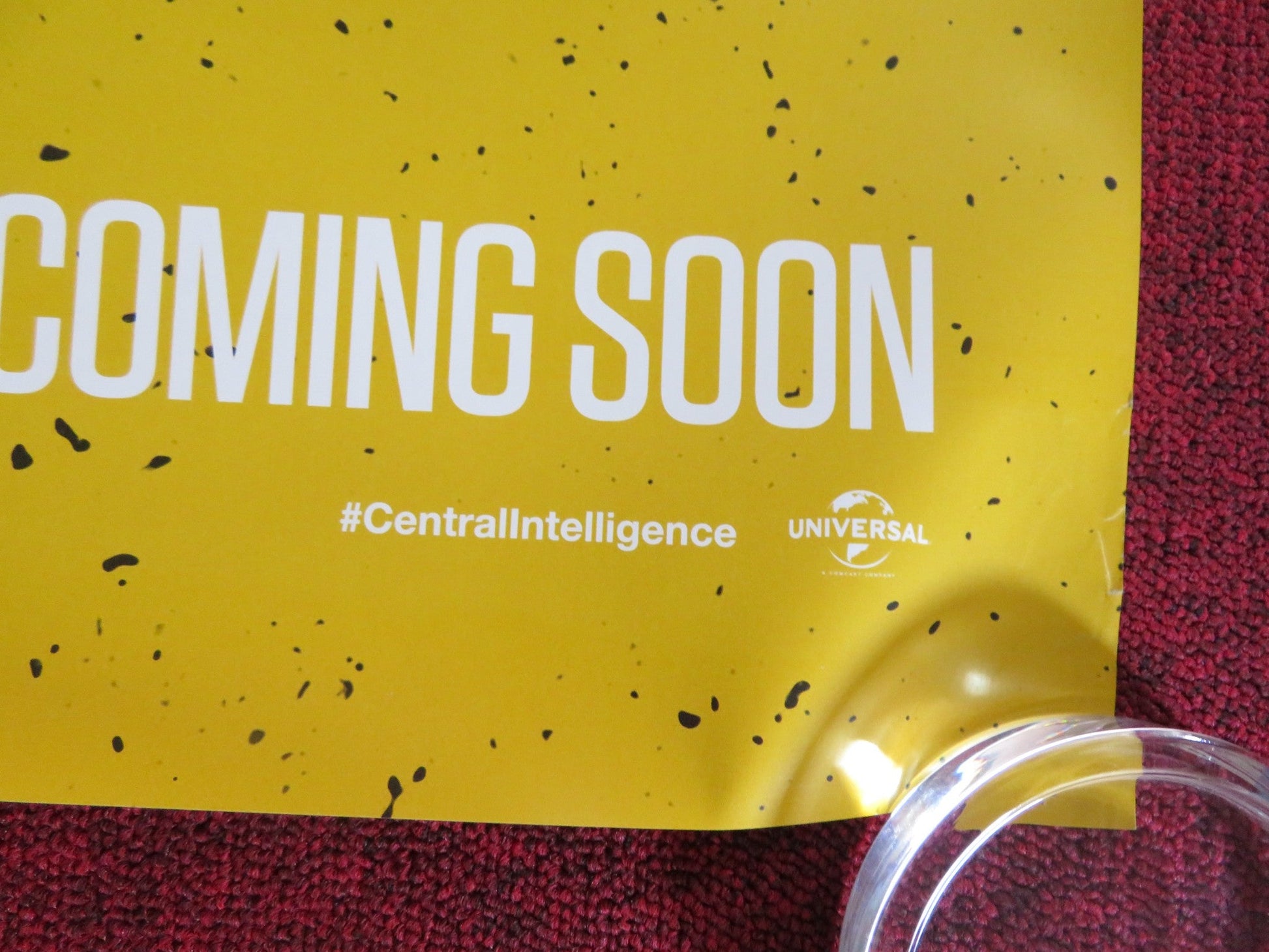 CENTRAL INTELLIGENCE US ONE SHEET ROLLED POSTER DWAYNE JOHNSON KEVIN HART 2016 Rendezvous Cinema Movie posters