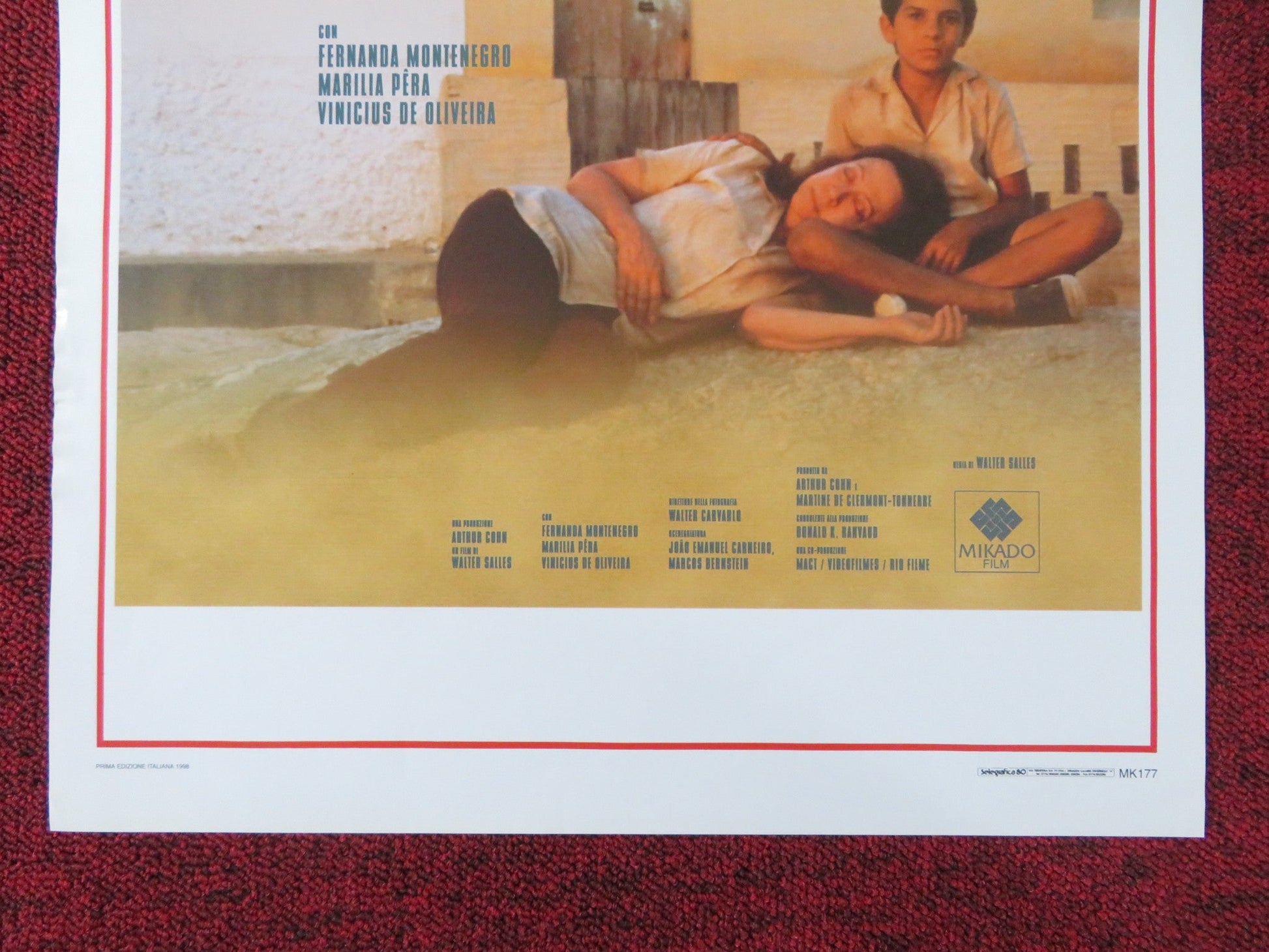 CENTRAL STATION ITALIAN LOCANDINA POSTER FERNANDA MONTENEGRO MARILIA PERA 1998 Rendezvous Cinema Movie posters