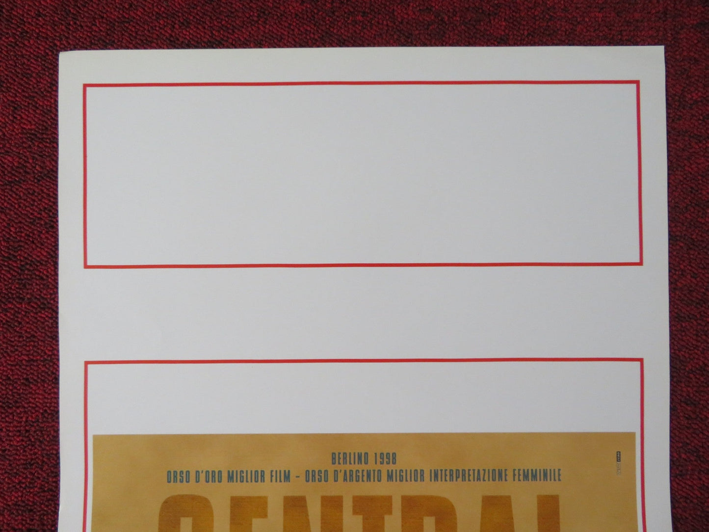 CENTRAL STATION ITALIAN LOCANDINA POSTER FERNANDA MONTENEGRO MARILIA PERA 1998 Rendezvous Cinema Movie posters