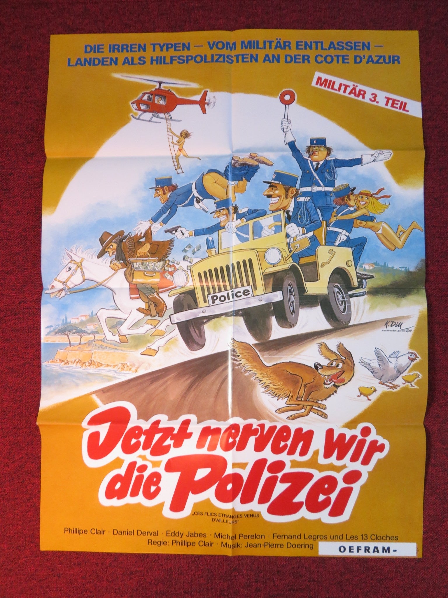 CES FLICS ETRANGES VENUS D'AILLEURS GERMAN A1 POSTER FOLDED PHILLIPE CLAIR 1983 Rendezvous Cinema Movie posters