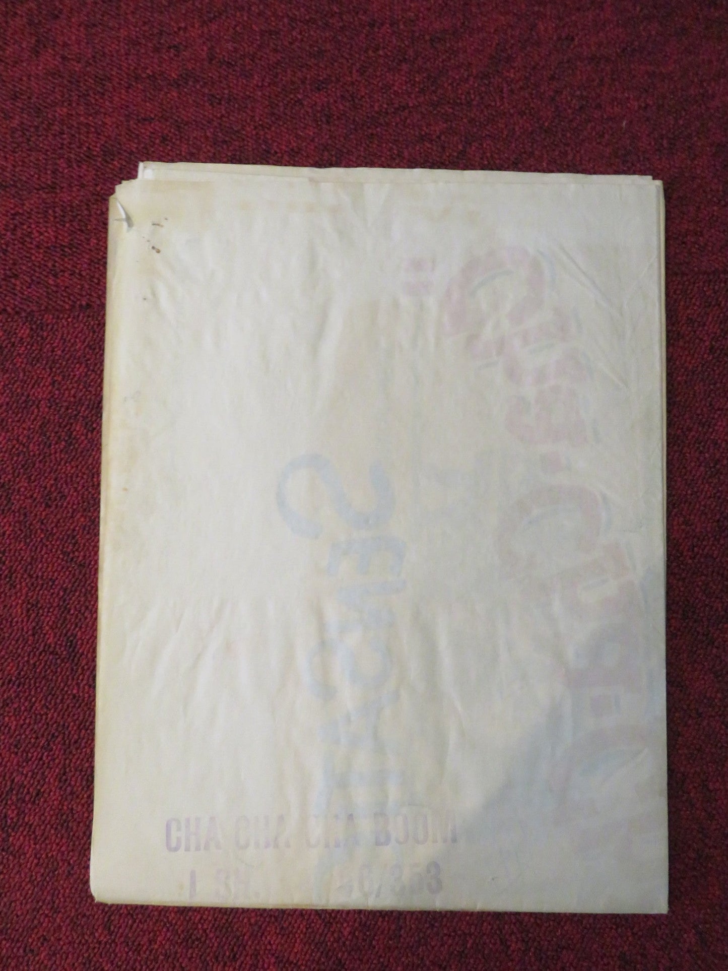 CHA CHA CHA BOOM! FOLDED US ONE SHEET POSTER DÁMASO PÉREZ PRADO MARY KAYE 1956 Rendezvous Cinema Movie posters