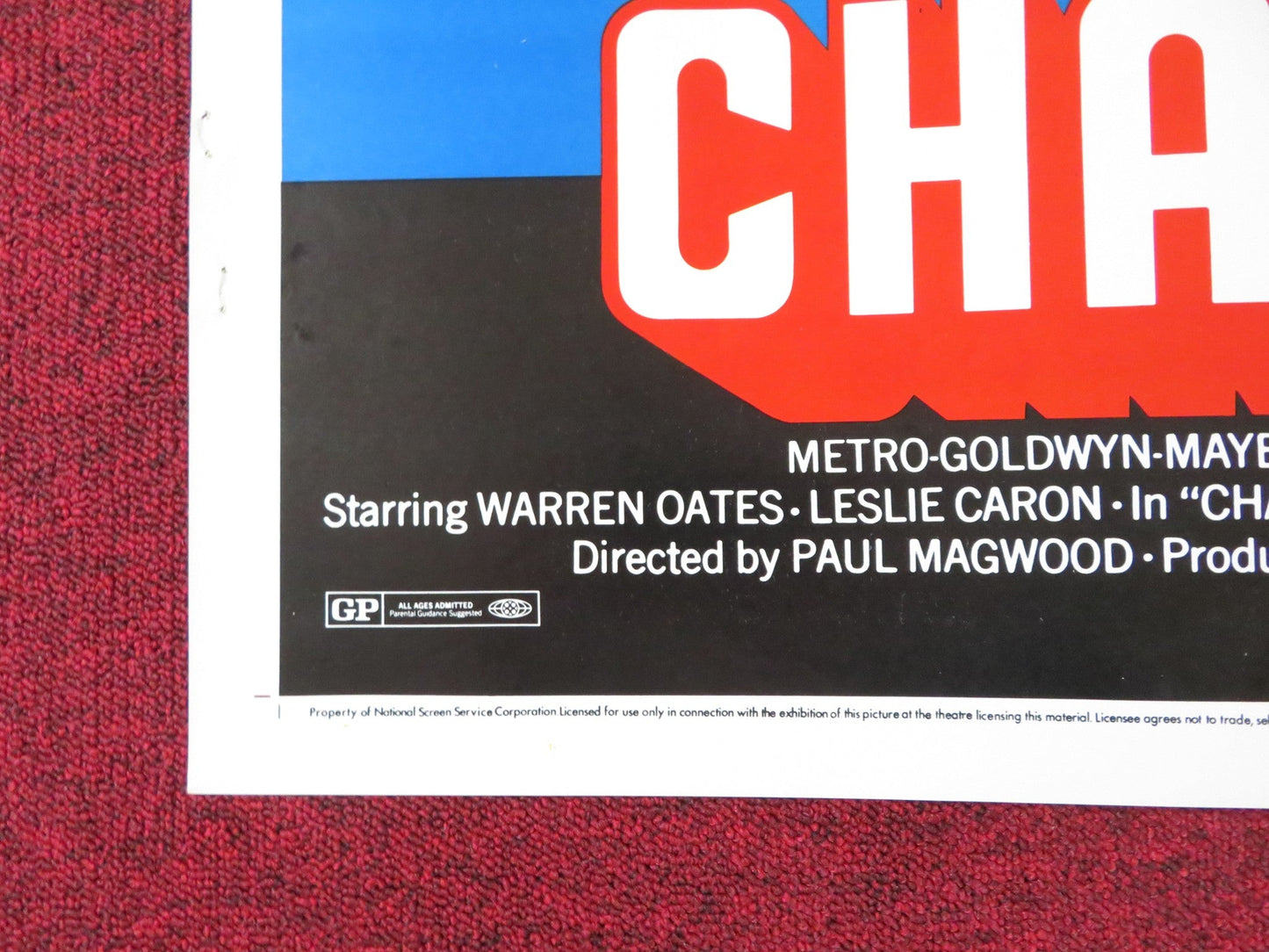 CHANDLER FOLDED US ONE SHEET POSTER WARREN OATES LESLIE CARON 1971 Rendezvous Cinema Movie posters