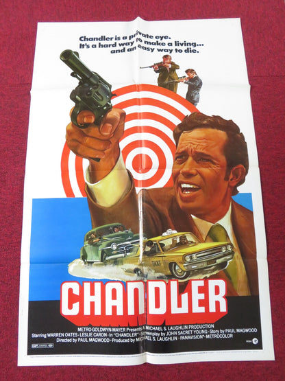 CHANDLER FOLDED US ONE SHEET POSTER WARREN OATES LESLIE CARON 1971 Rendezvous Cinema Movie posters