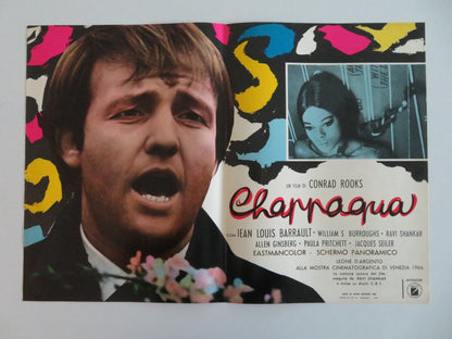 CHAPPAQUA ITALIAN FOTOBUSTA POSTERS LOT OF 7 CONRAD ROOKS LOUIS BARRAULT 1968 Movie posters