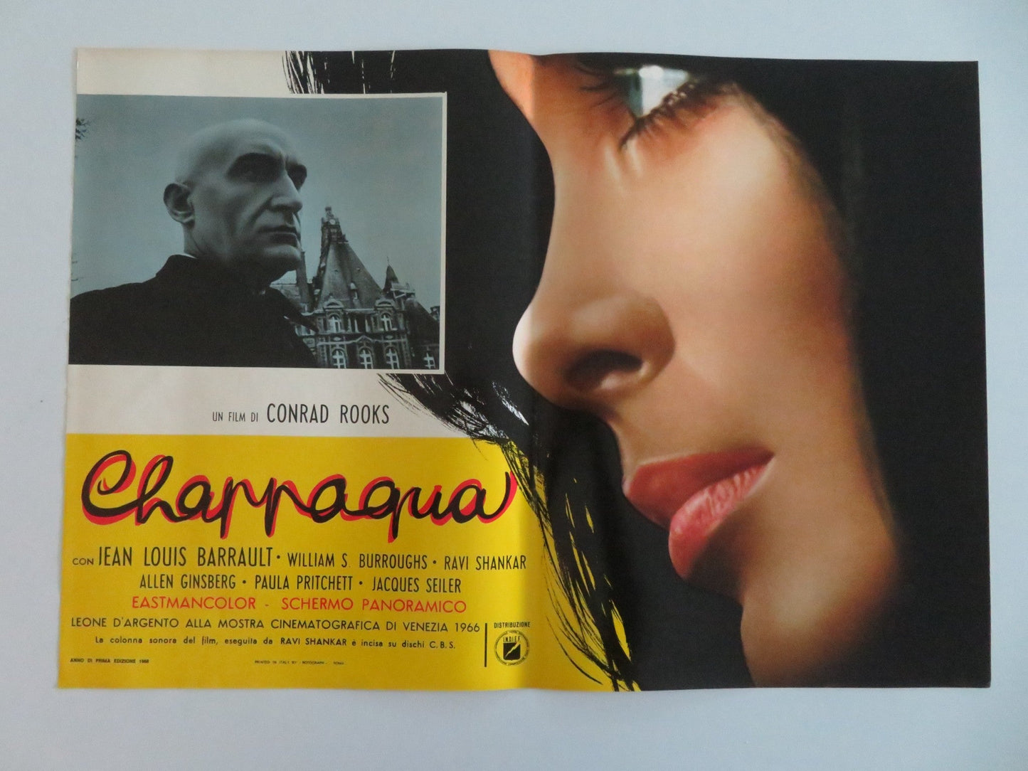CHAPPAQUA ITALIAN FOTOBUSTA POSTERS LOT OF 7 CONRAD ROOKS LOUIS BARRAULT 1968 Movie posters