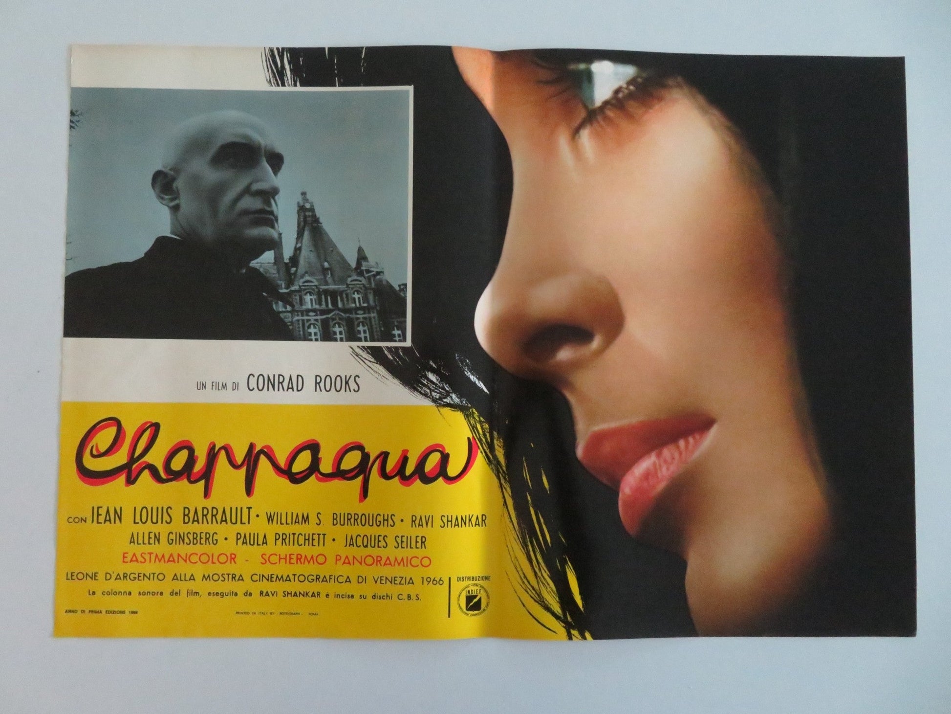 CHAPPAQUA ITALIAN FOTOBUSTA POSTERS LOT OF 7 CONRAD ROOKS LOUIS BARRAULT 1968 Movie posters