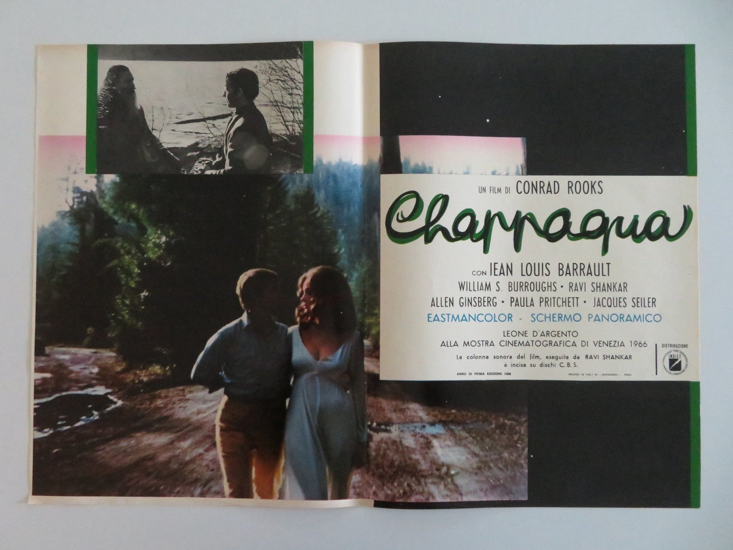CHAPPAQUA ITALIAN FOTOBUSTA POSTERS LOT OF 7 CONRAD ROOKS LOUIS BARRAULT 1968 Movie posters