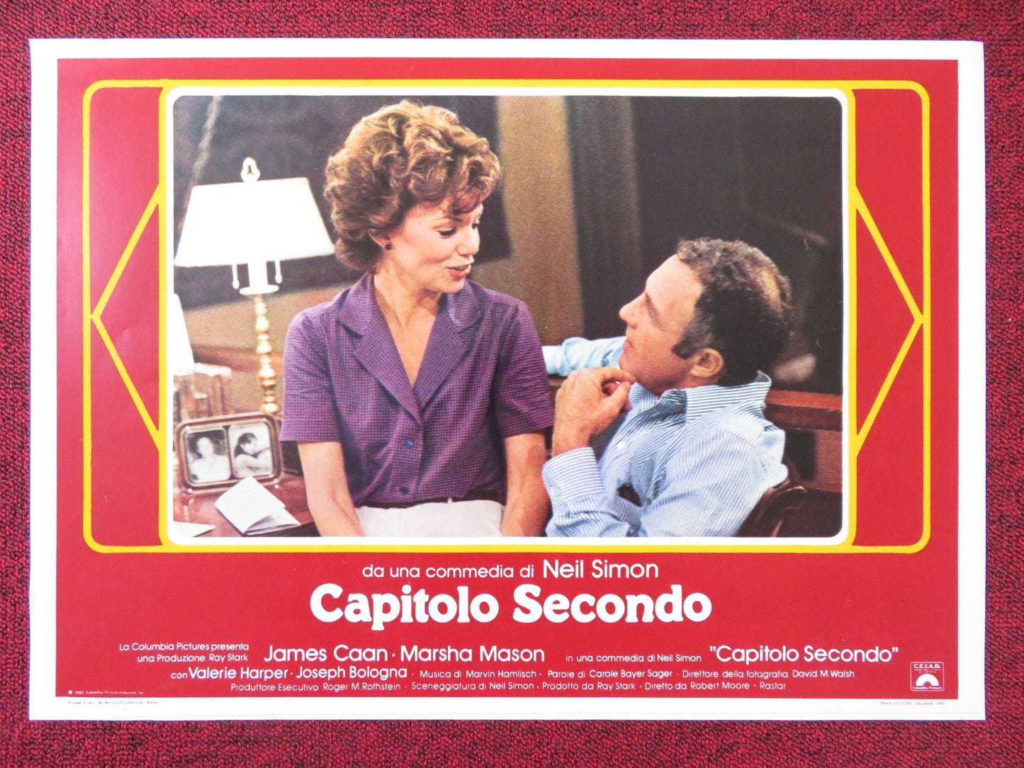 CHAPTER TWO - D ITALIAN FOTOBUSTA POSTER JAMES CAAN MARSHA MASON 1979 Rendezvous Cinema Movie posters