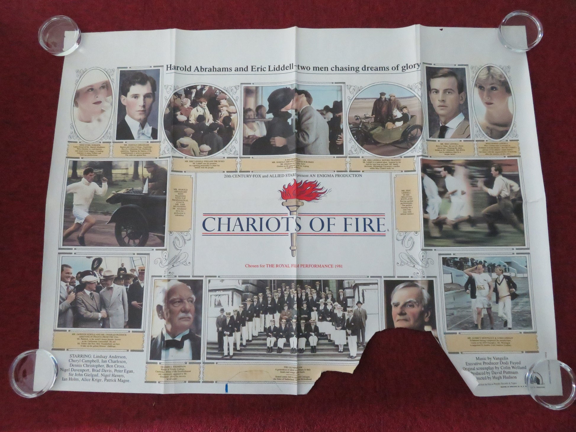 Chariots of Fire UK Quad Rolled Poster Nigel Havers John Gielgud 1981 Movie posters