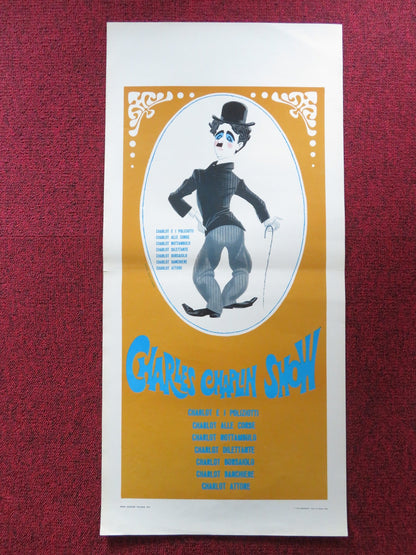 CHARLES CHAPLIN SHOW ITALIAN LOCANDINA POSTER PIOVANO 1972 Rendezvous Cinema Movie posters