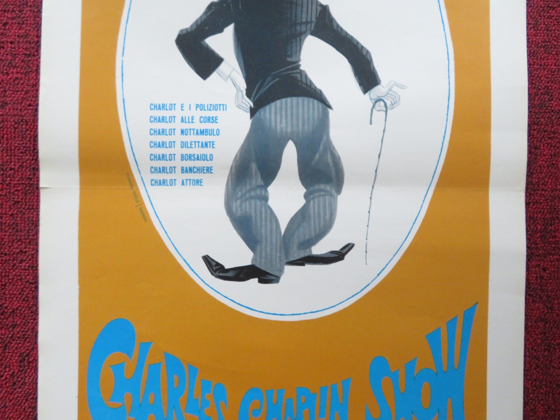CHARLES CHAPLIN SHOW ITALIAN LOCANDINA POSTER PIOVANO 1972 Rendezvous Cinema Movie posters