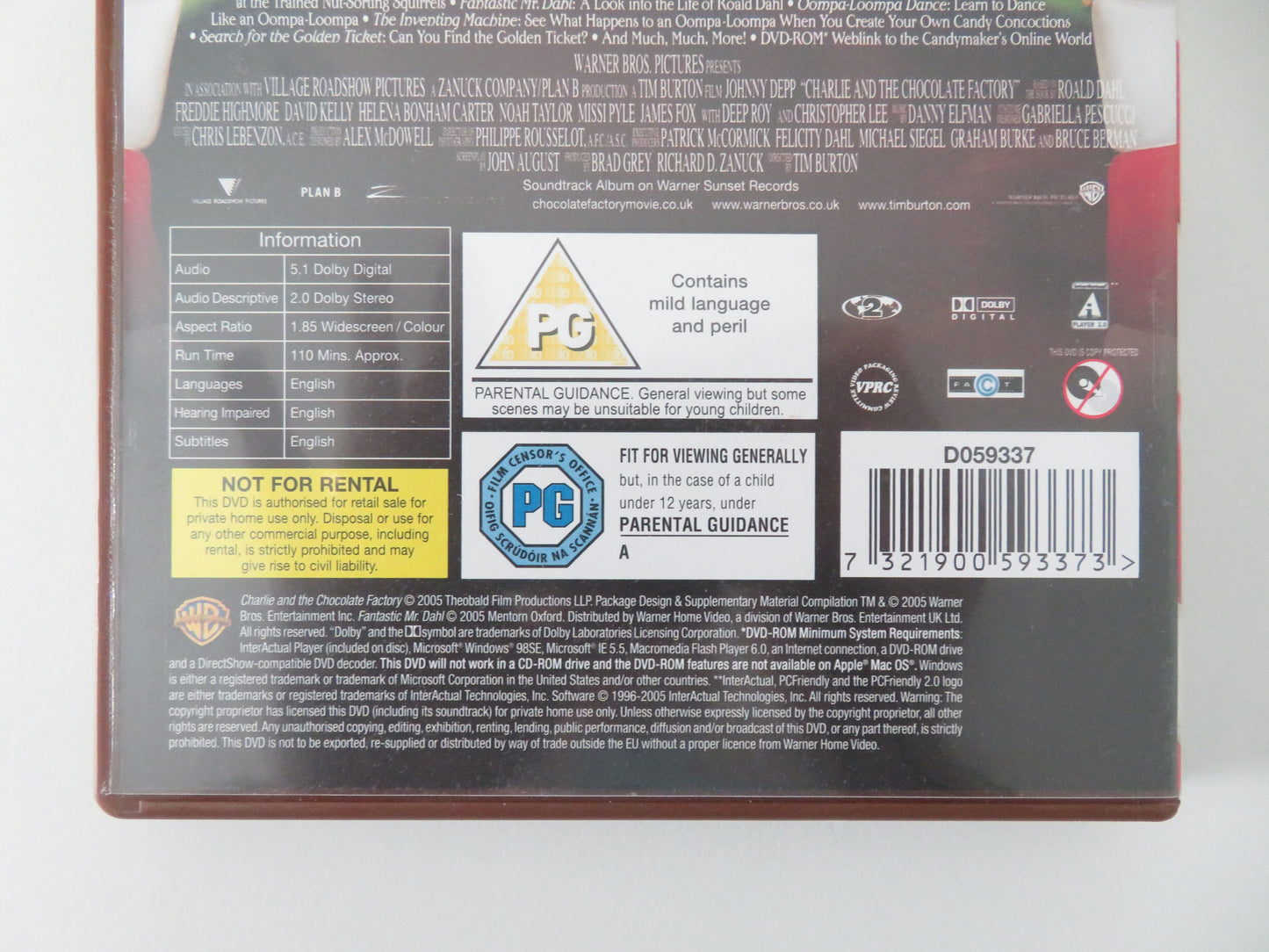 Charlie and the Chocolate Factory Two Disc Edition - B (DVD) Depp 2005 Region 2 Movie posters