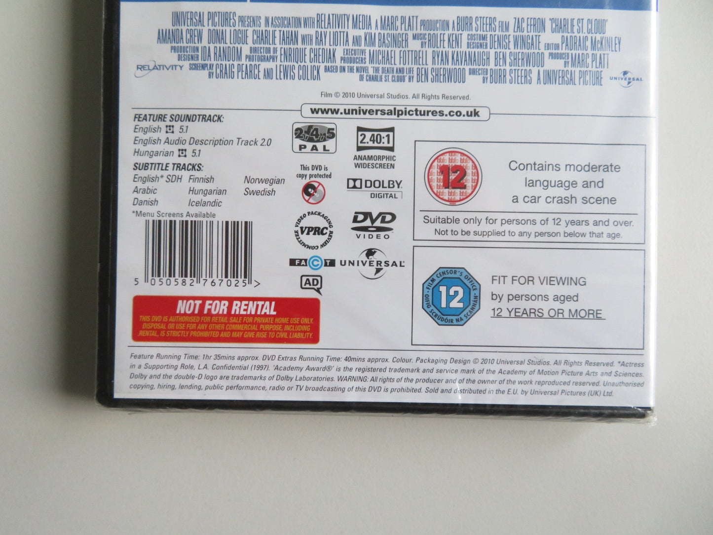 CHARLIE ST. CLOUD (DVD) ZAC EFRON CHARLIE TAHAN 2010 REGION 2, 4, 5 - Rendezvous Cinema