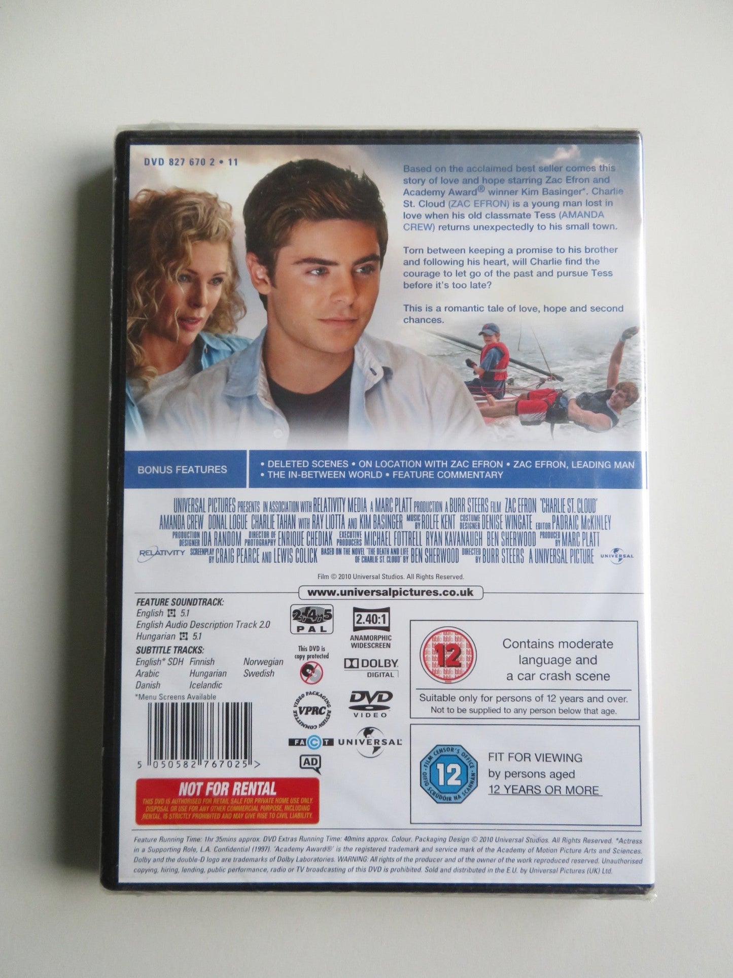 CHARLIE ST. CLOUD (DVD) ZAC EFRON CHARLIE TAHAN 2010 REGION 2, 4, 5 - Rendezvous Cinema